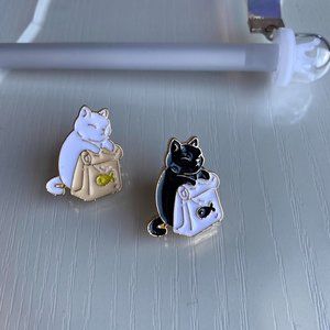 Kitty Cat Fish Bag Pin Set
